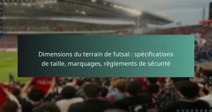 Dimensions du terrain de futsal : spécifications de taille, marquages, règlements de sécurité